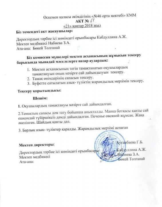 Акт №61